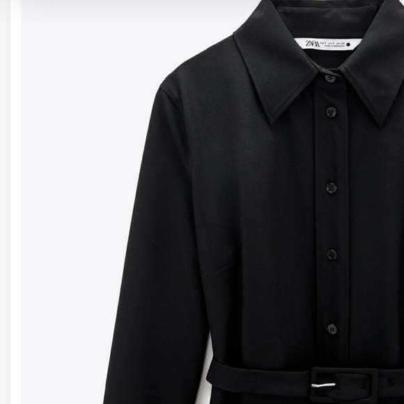 Zara Button down black Shirt Dress-XS - Picture 3 of 7